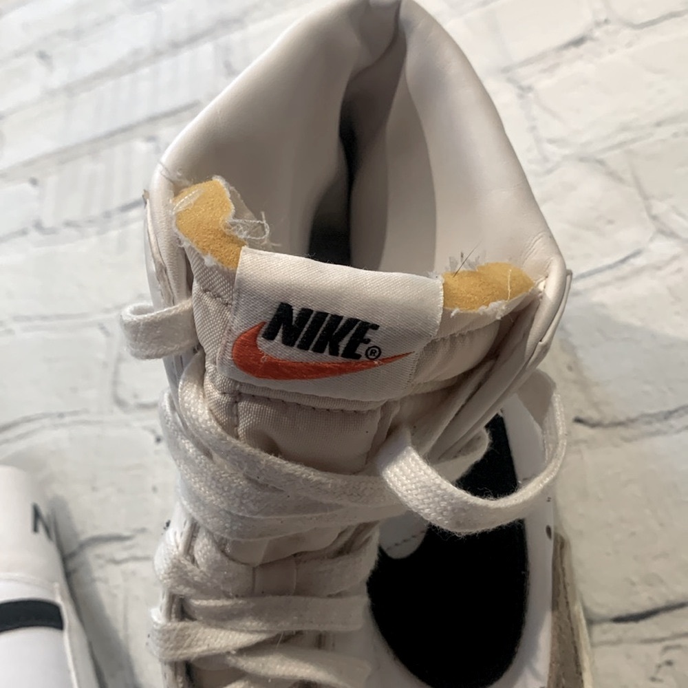Nike Blazer Mid ‘77 Vintage White Black Gym Shoe - Picture 7 of 14